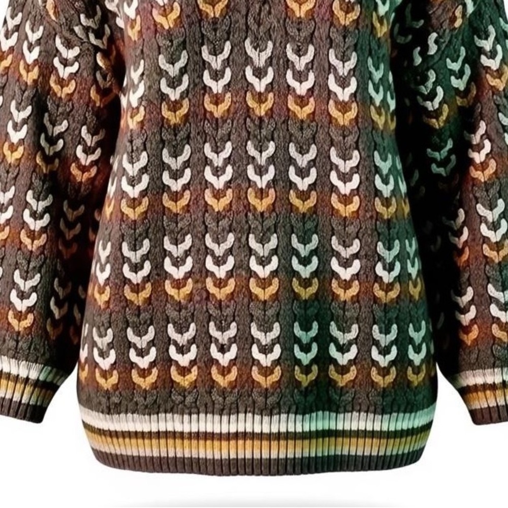 Listicle Knitted V-neck long sleeve Sweater - Picture 4 of 12